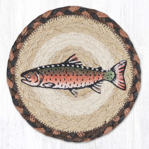 LC-10 Red Salmon Round Large Coaster 7"x7"