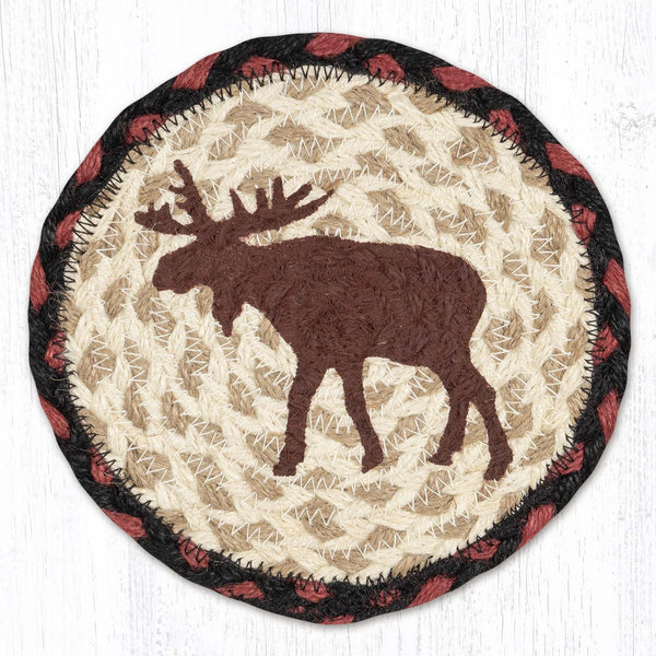 LC-19 Moose Round Large Coaster 7"x7"