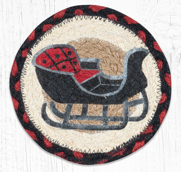 LC-19 Sleigh Rides Round Large Coaster 7"x7"