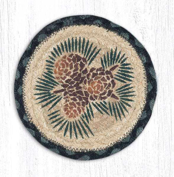 LC-025A Pinecone Round Large Coaster 7"x7"