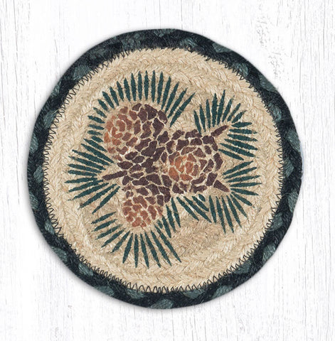 LC-025A Pinecone Round Large Coaster 7"x7"