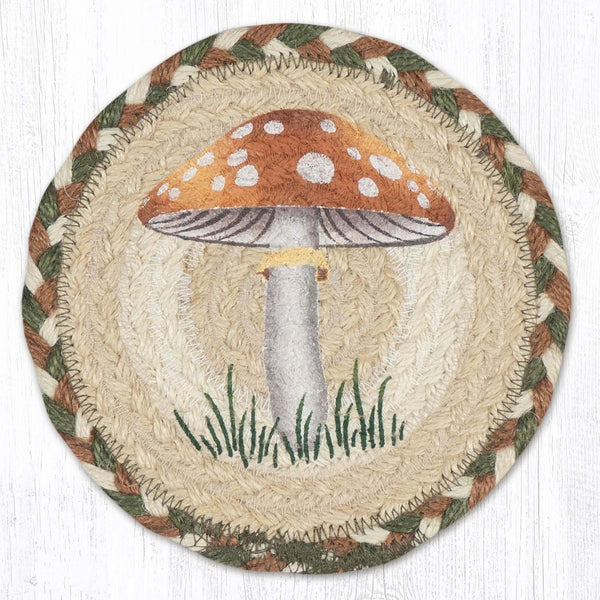 LC-40 Light Mushroom Round Large Coaster 7"x7"