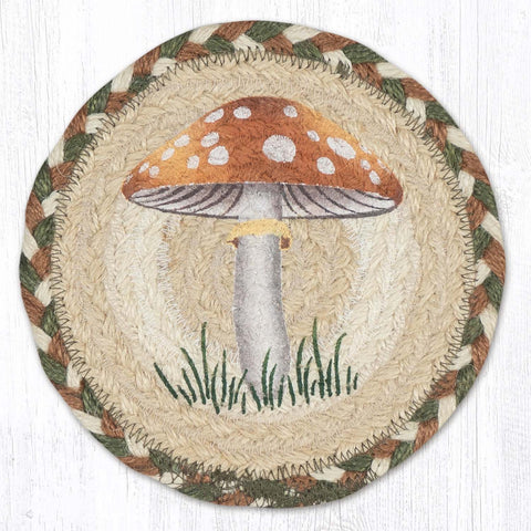 LC-40 Light Mushroom Round Large Coaster 7"x7"