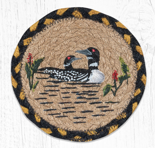 LC-43 Loon Round Large Coaster 7"x7"
