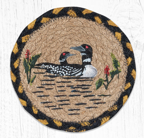 LC-43 Loon Round Large Coaster 7"x7"
