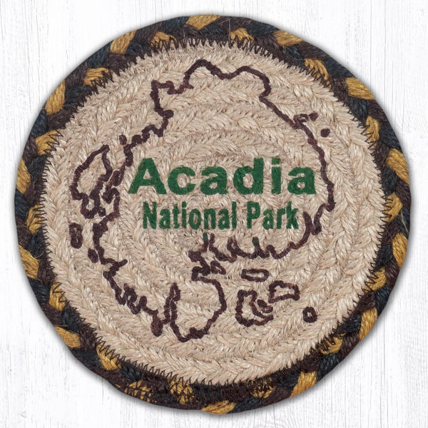 LC-51 Acadia Map Round Large Coaster 7"x7"