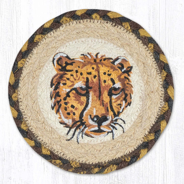 LC-51 Running Cheetah Round Large Coaster 7"x7"