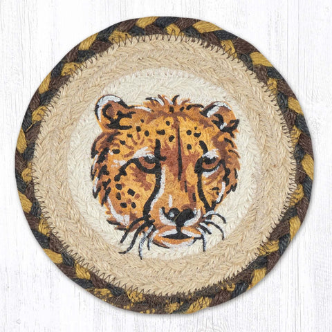 LC-51 Running Cheetah Round Large Coaster 7"x7"