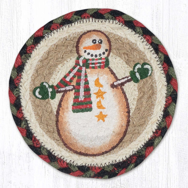 LC-81 Moon & Star Snowman Round Large Coaster 7"x7"