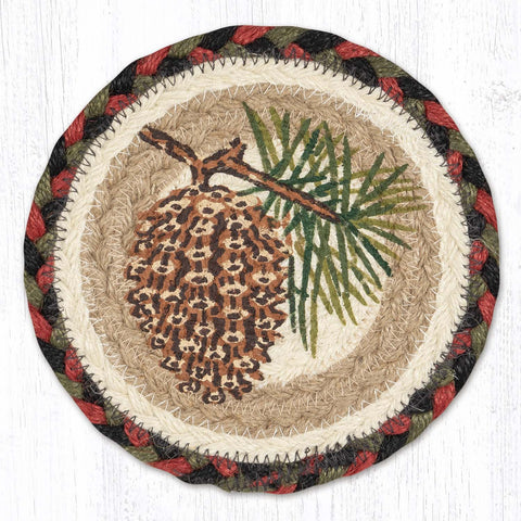 LC-81 Pinecone Round Large Coaster 7"x7"