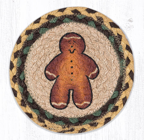 LC-111 Gingerbread Man Round Large Coaster 7"x7"