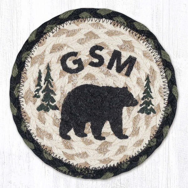 LC-116 GSM Bear Round Large Coaster 7"x7"