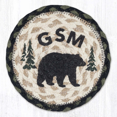 LC-116 GSM Bear Round Large Coaster 7"x7"