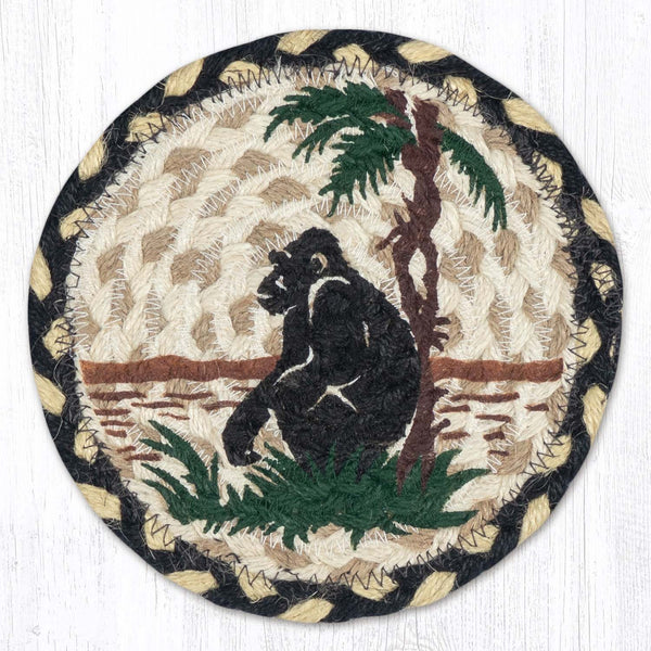 LC-123 Gorilla Silhouette Round Large Coaster 7"x7"