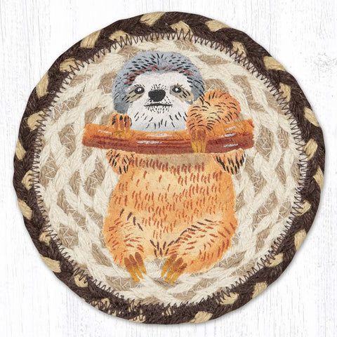 LC-129 Sloth Round Large Coaster 7"x7"