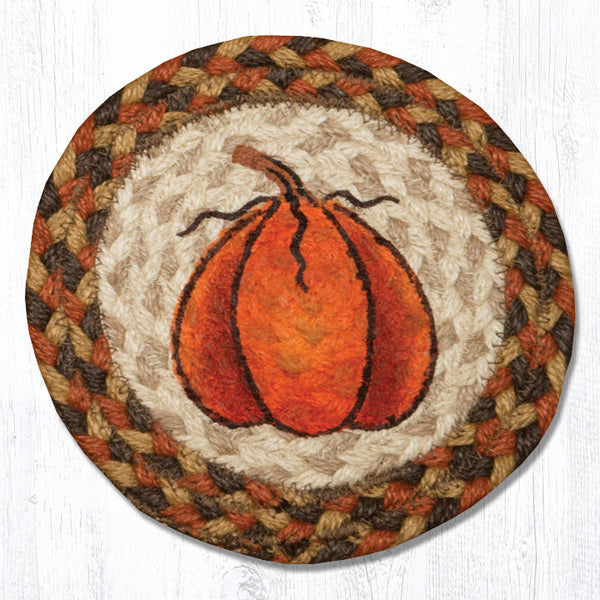 LC-222 Harvest Pumpkin Round Large Coaster 7"x7"