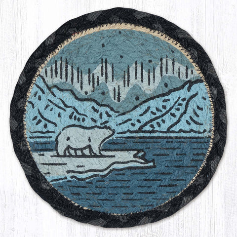 LC-238 Arctic Bear Round Large Coaster 7"x7"