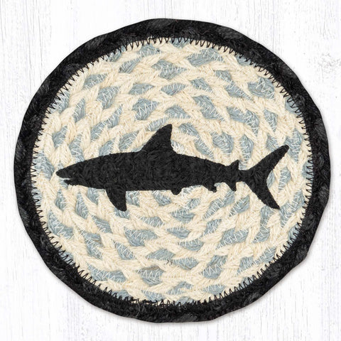 LC-238 Shark Round Large Coaster 7"x7"