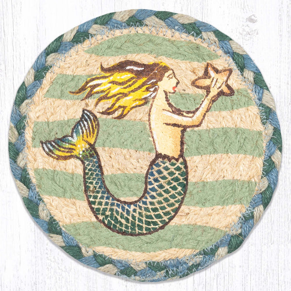 LC-245 Mermaid Star Round Large Coaster 7"x7"
