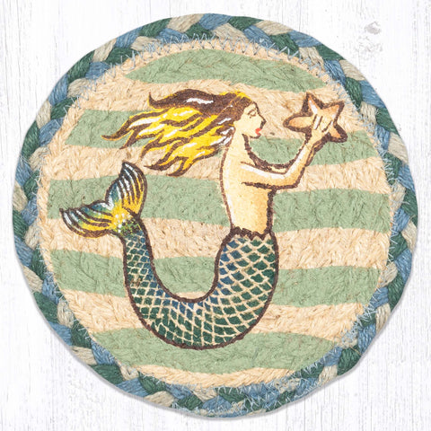 LC-245 Mermaid Star Round Large Coaster 7"x7"