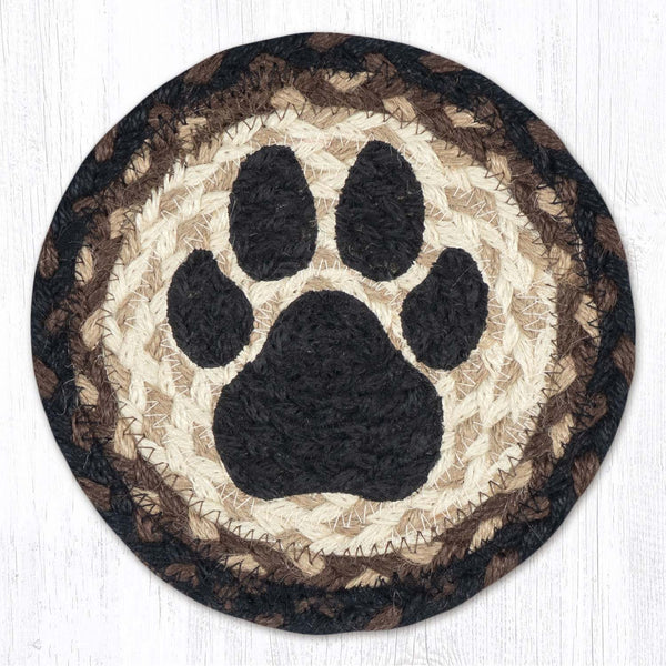 LC-313 Dog Paw Round Large Coaster 7"x7"