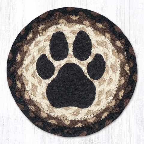 LC-313 Dog Paw Round Large Coaster 7"x7"