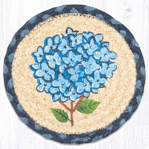 LC-362 Blue Hydrangea Round Large Coaster 7"x7"