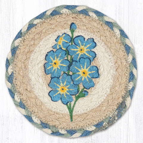 LC-363 Forget Me Not Round Large Coaster 7"x7"