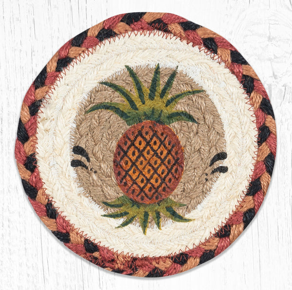 LC-375 Pineapple Round Large Coaster 7"x7"