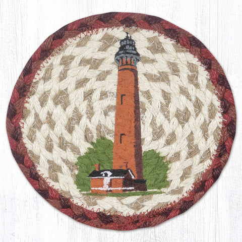 LC-390 Currituck Lighthouse Round Large Coaster 7"x7"
