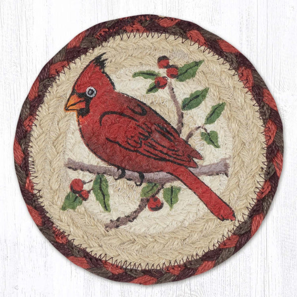 LC-417 Cardinal Round Large Coaster 7"x7"