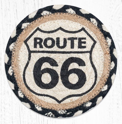 LC-430 Route 66 Round Large Coaster 7"x7"