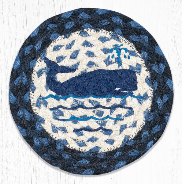 LC-443 Whale Round Large Coaster 7"x7"
