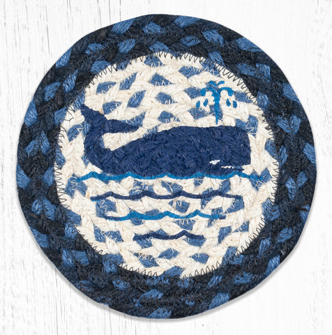LC-443 Whale Round Large Coaster 7"x7"