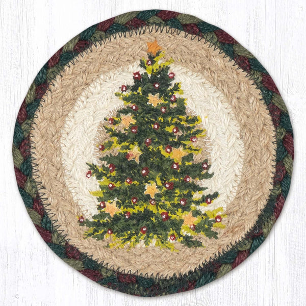 LC-508 Christmas Joy Tree Round Large Coaster 7"x7"