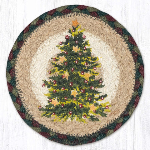 LC-508 Christmas Joy Tree Round Large Coaster 7"x7"