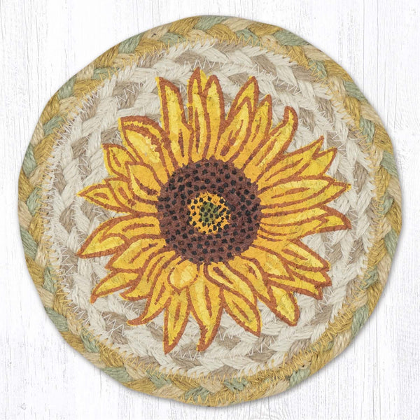 LC-529 Sunflower Round Large Coaster 7"x7"