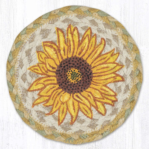 LC-529 Sunflower Round Large Coaster 7"x7"