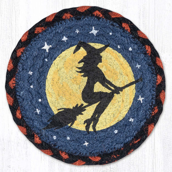 LC-590 Flying Witch Round Large Coaster 7"x7"