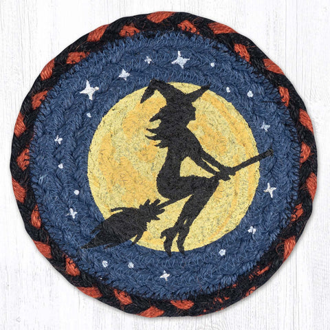 LC-590 Flying Witch Round Large Coaster 7"x7"