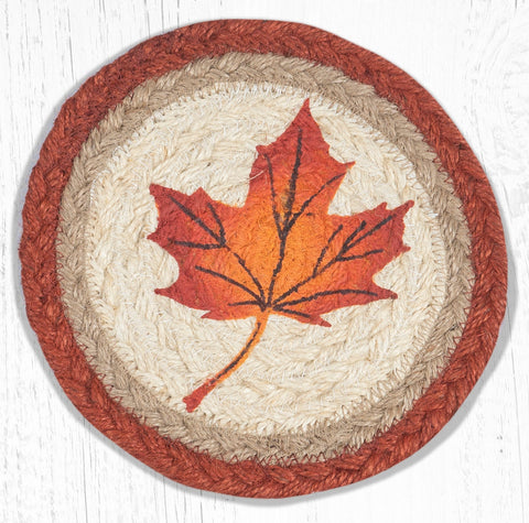 LC-601 Maple Leaf Round Large Coaster 7"x7"