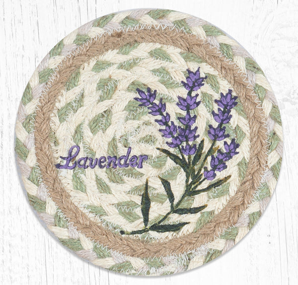 LC-611 Lavender Round Large Coaster 7"x7"