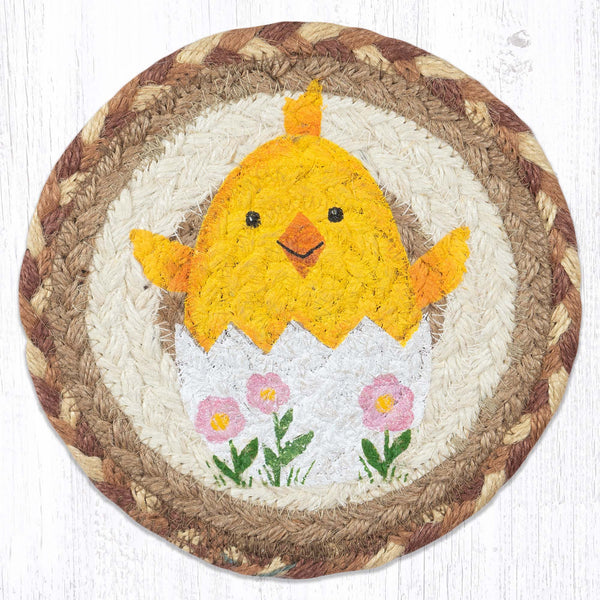 LC-652 Easter Chick Round Large Coaster 7"x7"