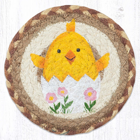 LC-652 Easter Chick Round Large Coaster 7"x7"