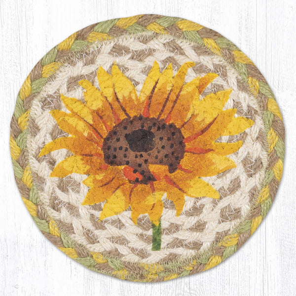 LC-654 Sunflower Round Large Coaster 7"x7"