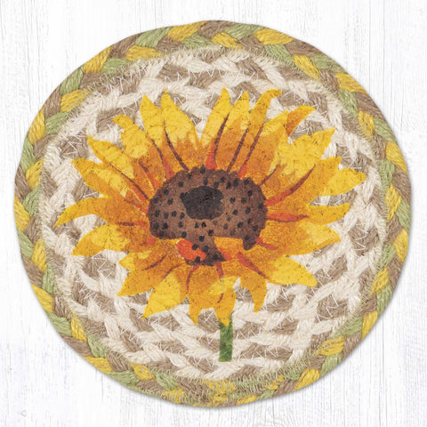 LC-654 Sunflower Round Large Coaster 7"x7"