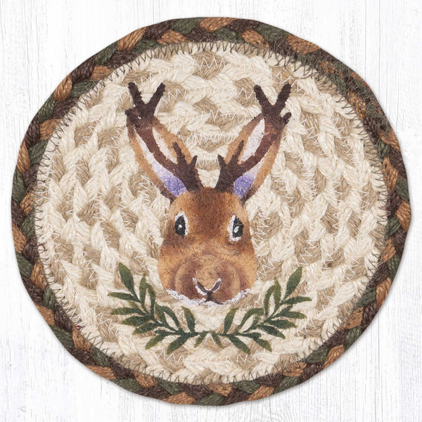 LC-657 Jackalope Portrait Round Large Coaster 7"x7"