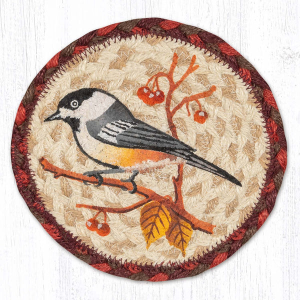 LC-717 Wildlife Chickadee Round Large Coaster 7"x7"