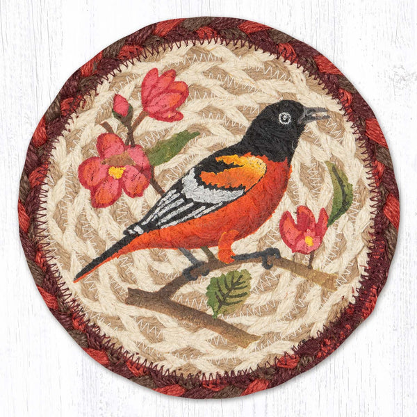 LC-717 Wildlife Oriole Round Large Coaster 7"x7"