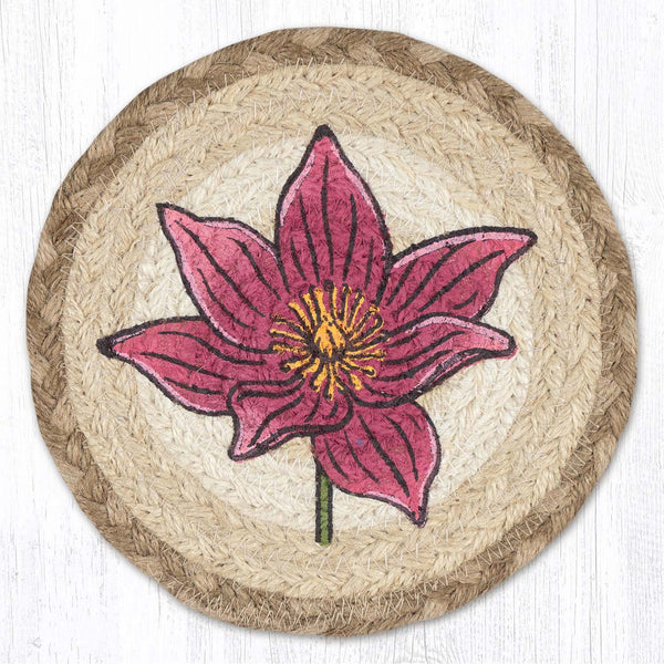 LC-776 Lily Round Large Coaster 7"x7"